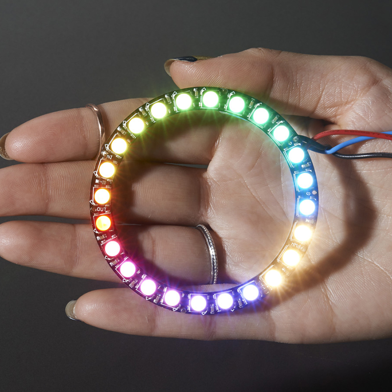 WS2812 24 x 5050 RGB DC5V Aperture Luminous Characters Point Light Source - Neopixel Ring WS2812 24 x 5050 RGB DC5V Aperture Luminous Characters Point Light Source - Neopixel Ring
